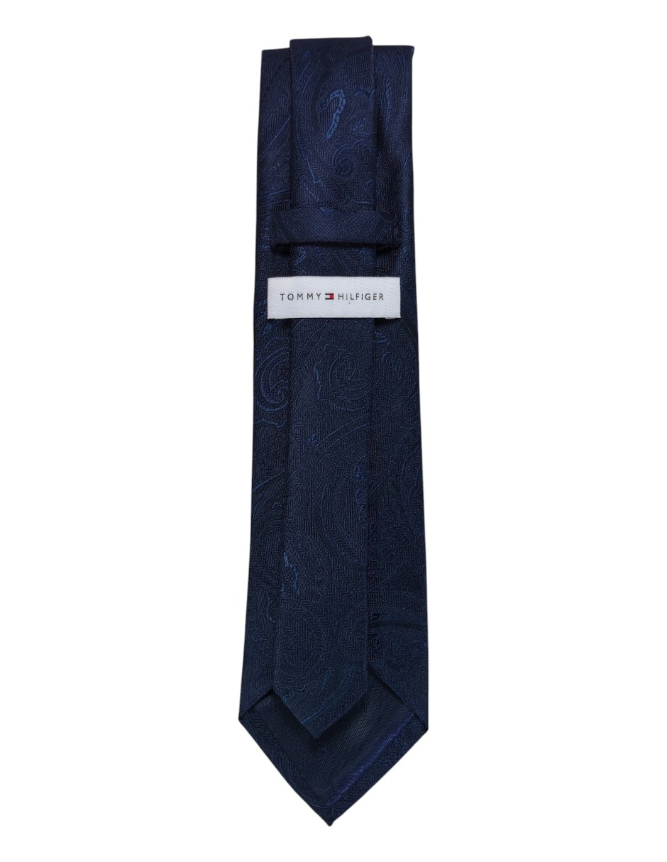 Corbata regular de seda estampado paisley para hombre 3