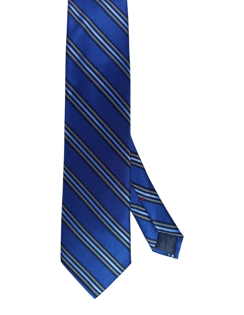Corbata regular de seda estampado a rayas para hombre Corbata regular de seda estampado a rayas para hombre