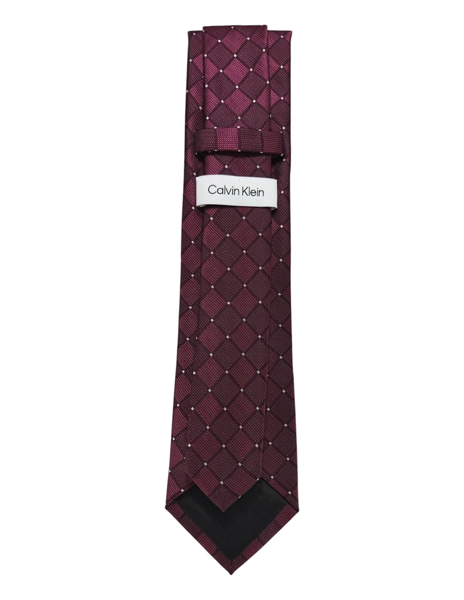 Corbata regular de seda estampado a cuadros para hombre 3