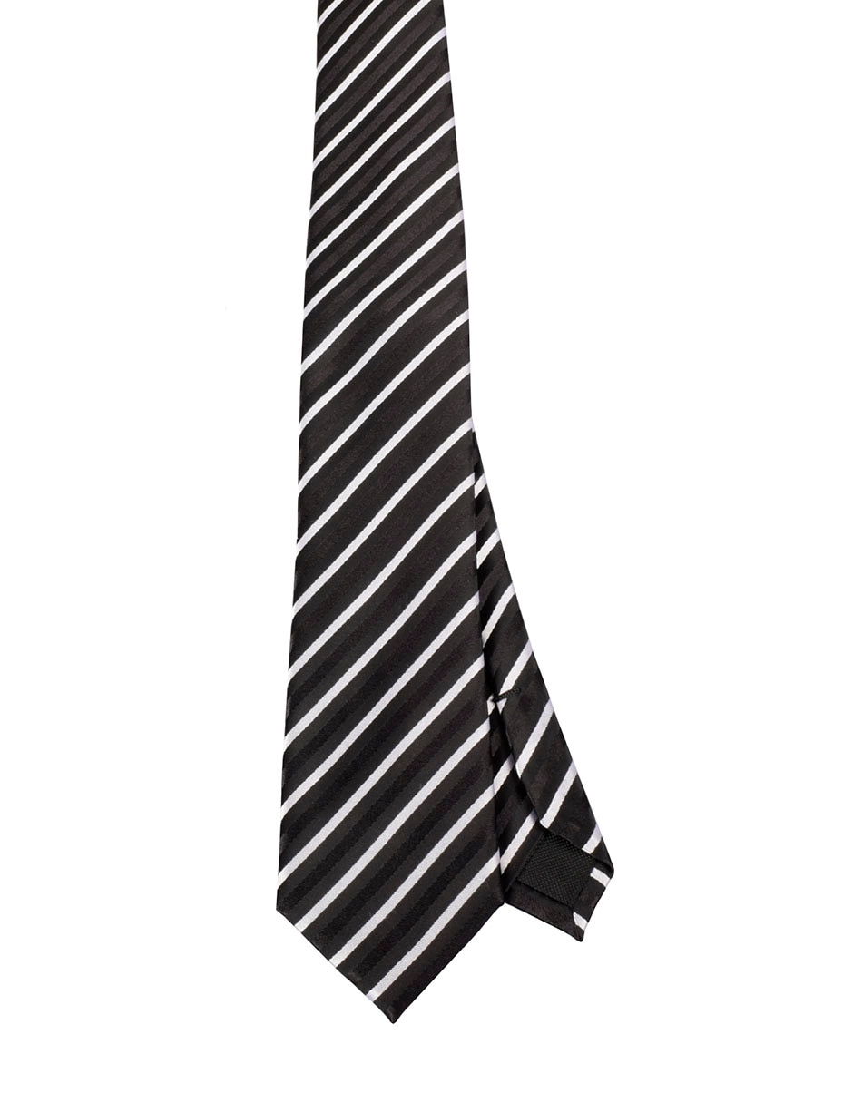 Corbata regular de seda estampado a rayas para hombre