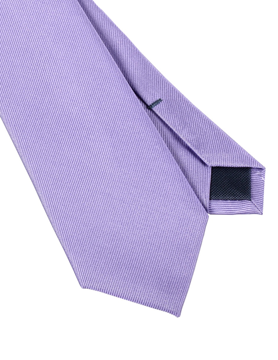 Corbata regular de seda estampado a rayas para hombre 3