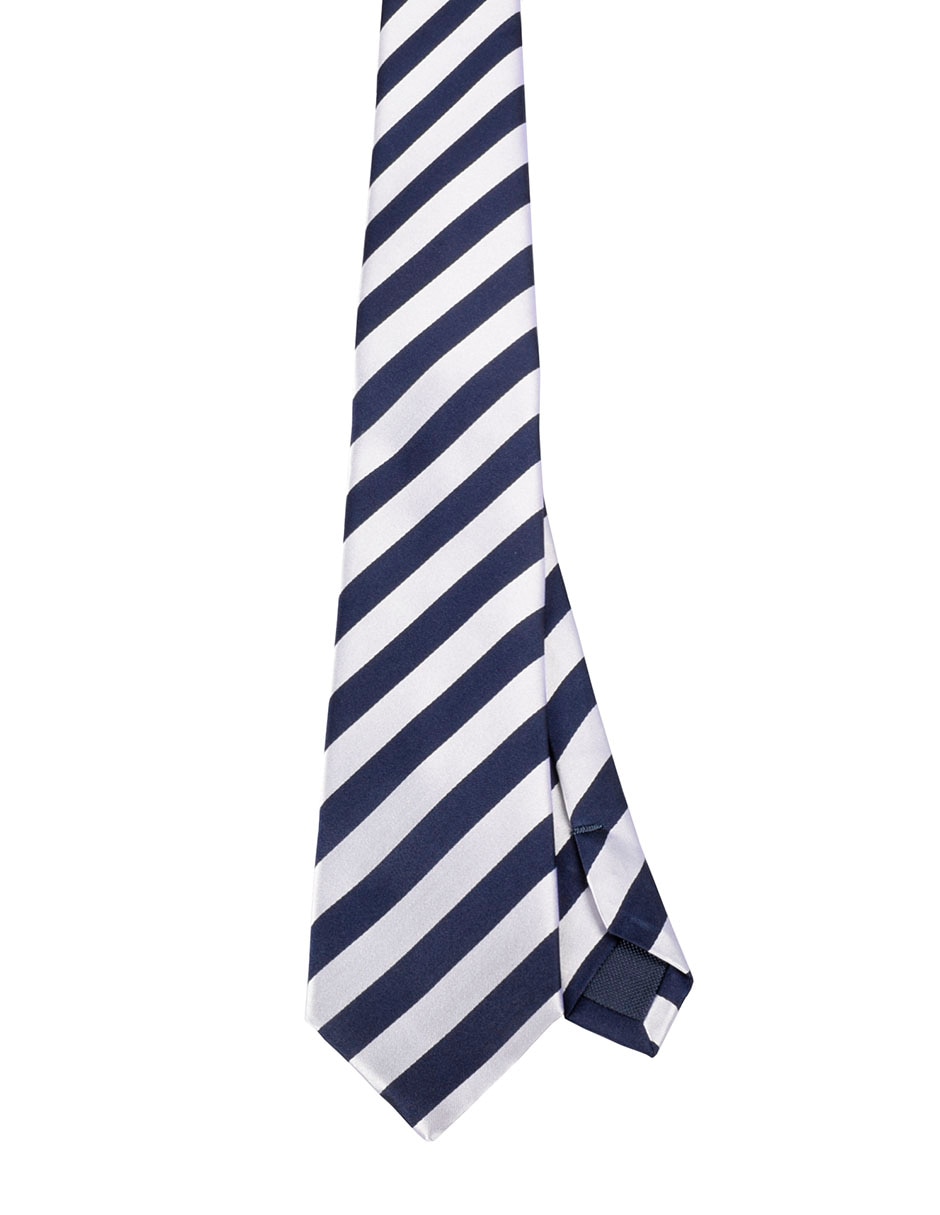 Corbata regular de seda estampado a rayas para hombre