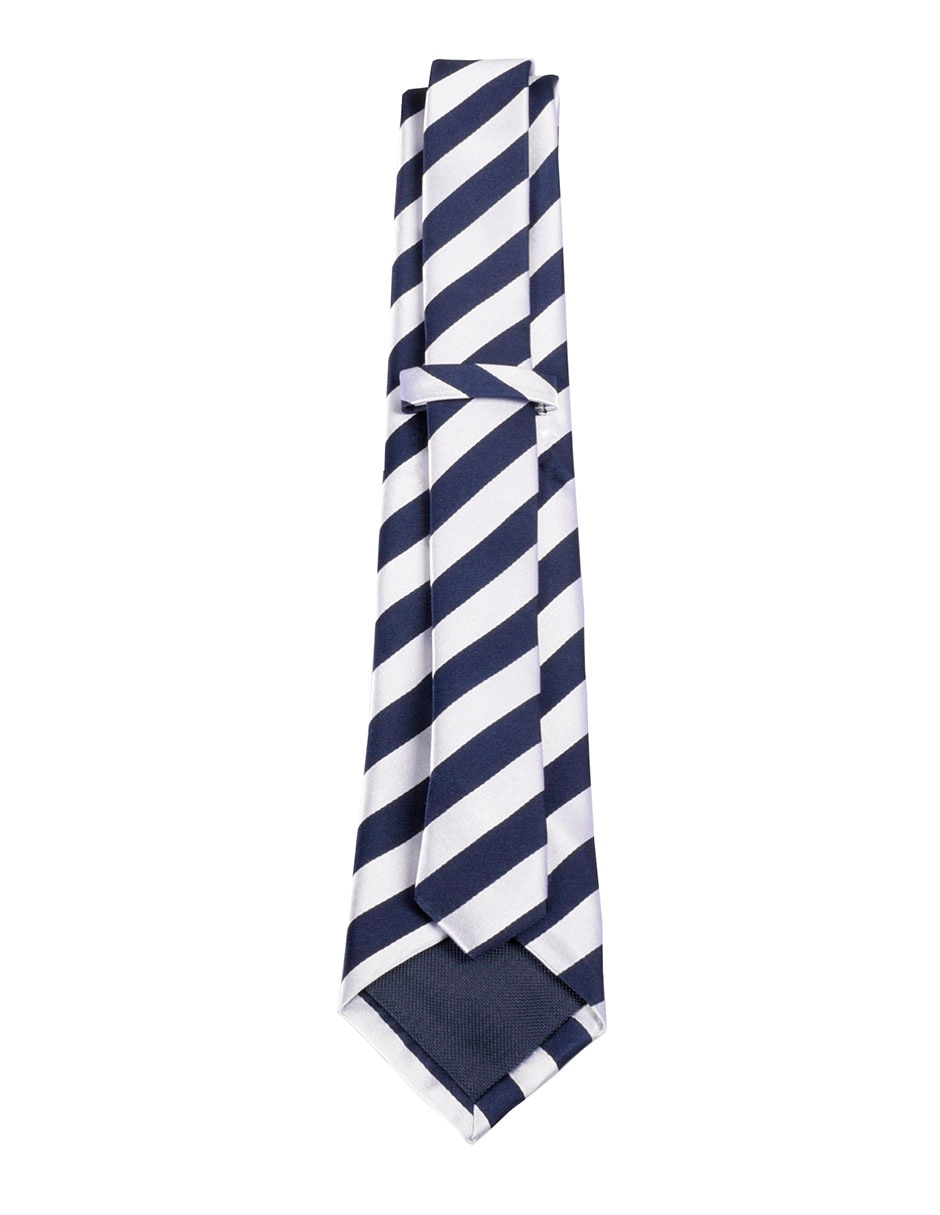 Corbata regular de seda estampado a rayas para hombre 2