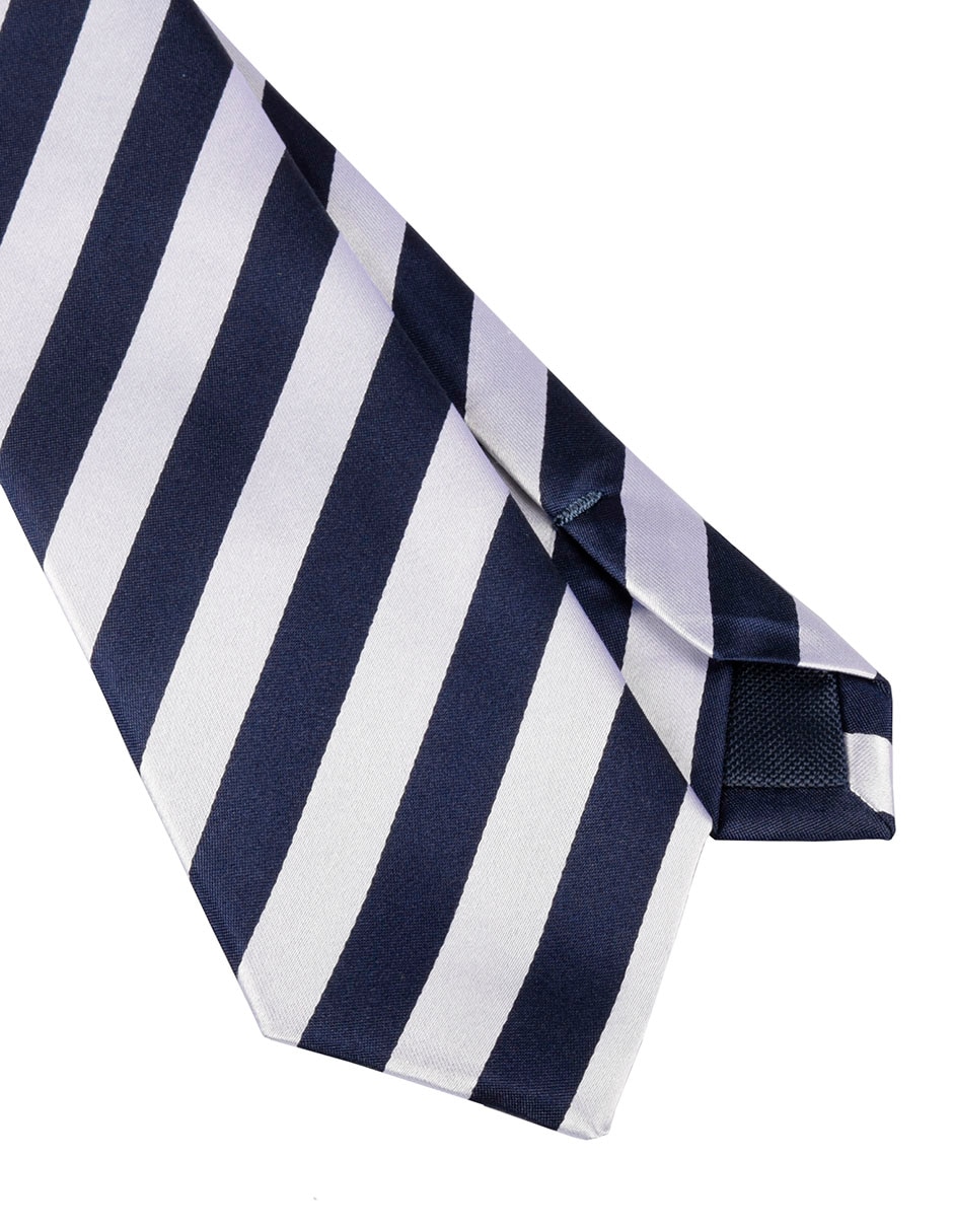 Corbata regular de seda estampado a rayas para hombre 3