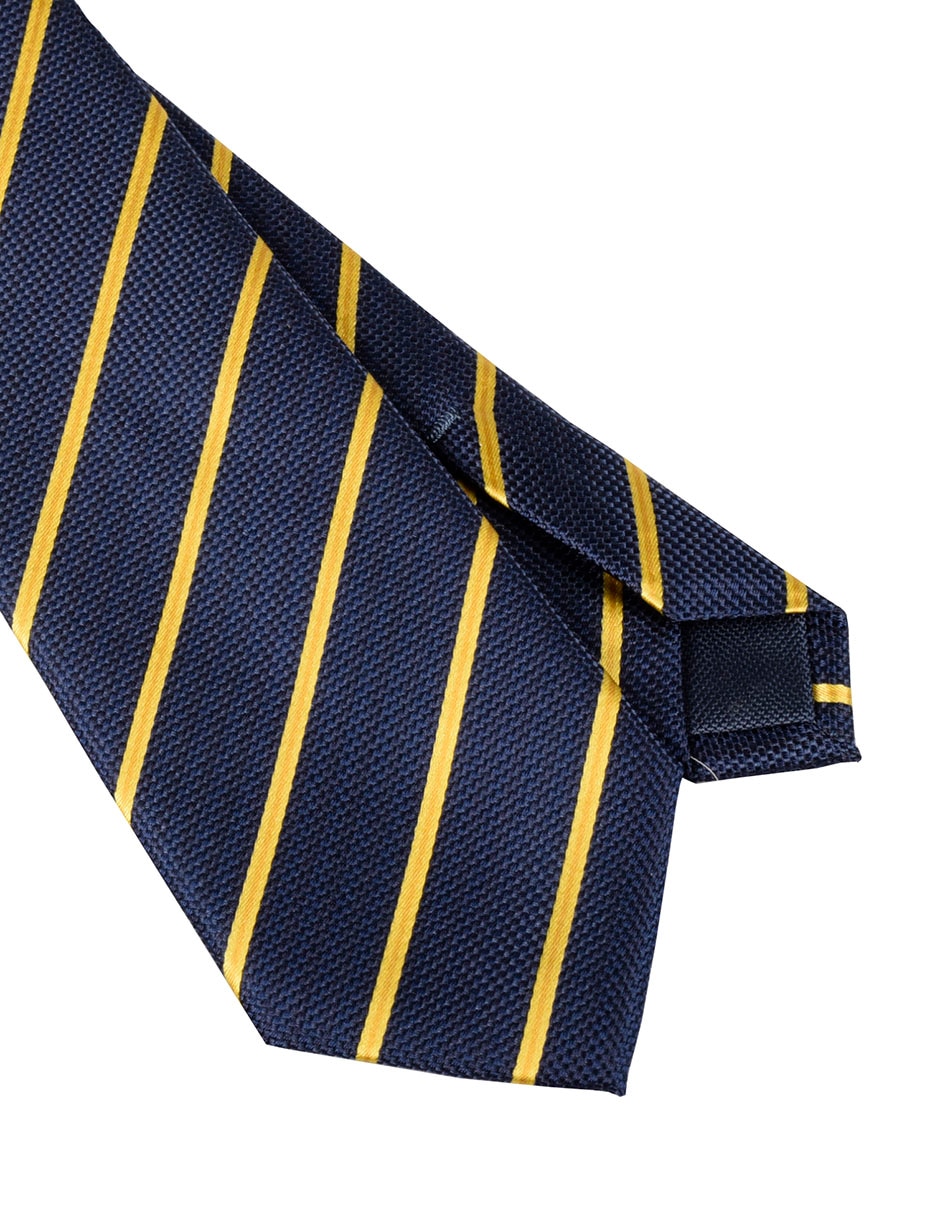 Corbata regular de seda estampado a rayas para hombre 2