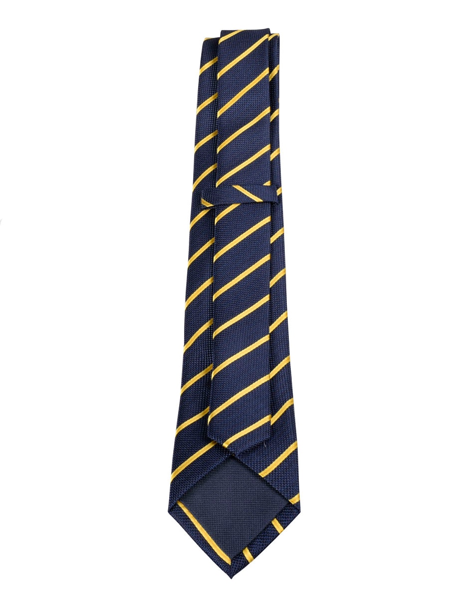 Corbata regular de seda estampado a rayas para hombre 3