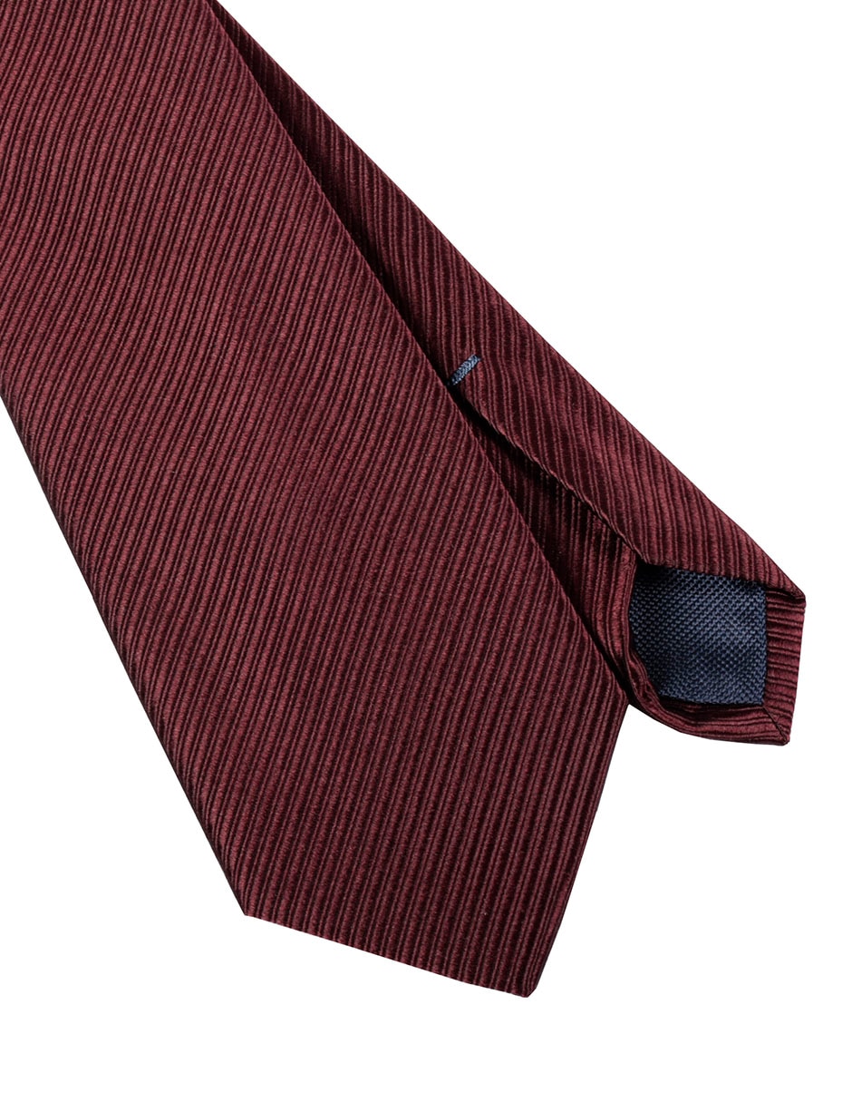 Corbata regular de seda estampado a rayas para hombre 3