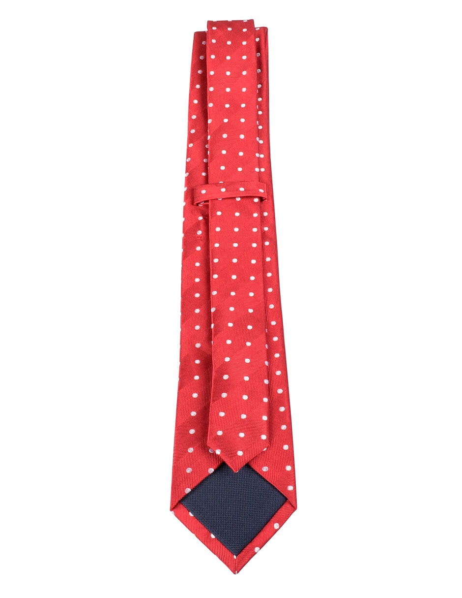Corbata regular de seda estampado lunares para hombre 2