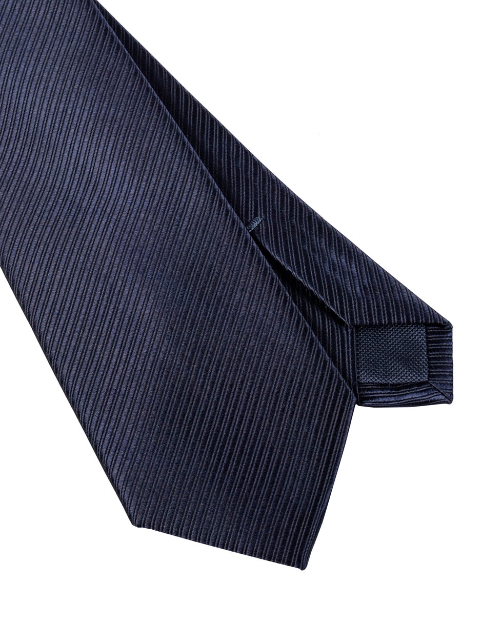 Corbata regular de seda estampado a rayas para hombre 2