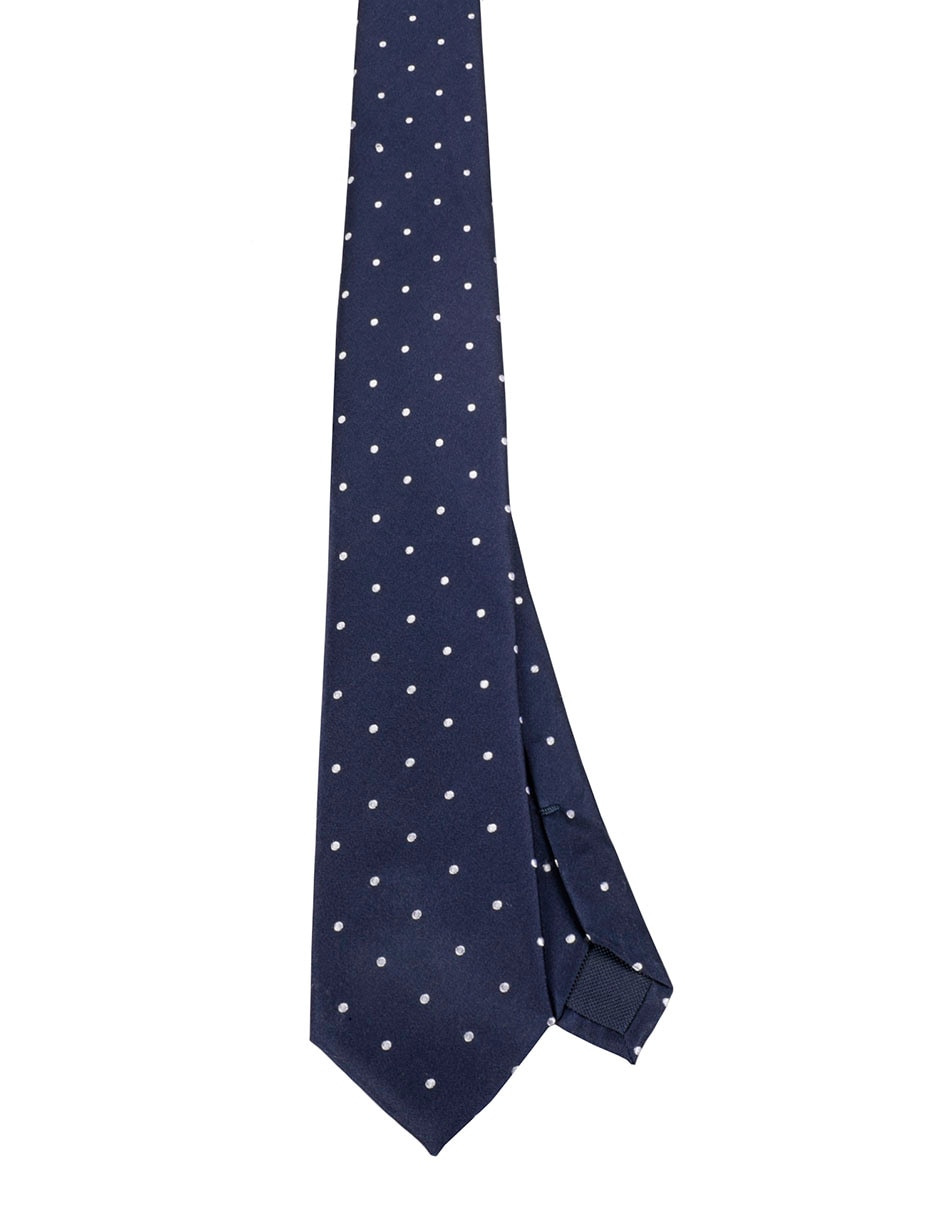 Corbata regular estampado lunares para hombre