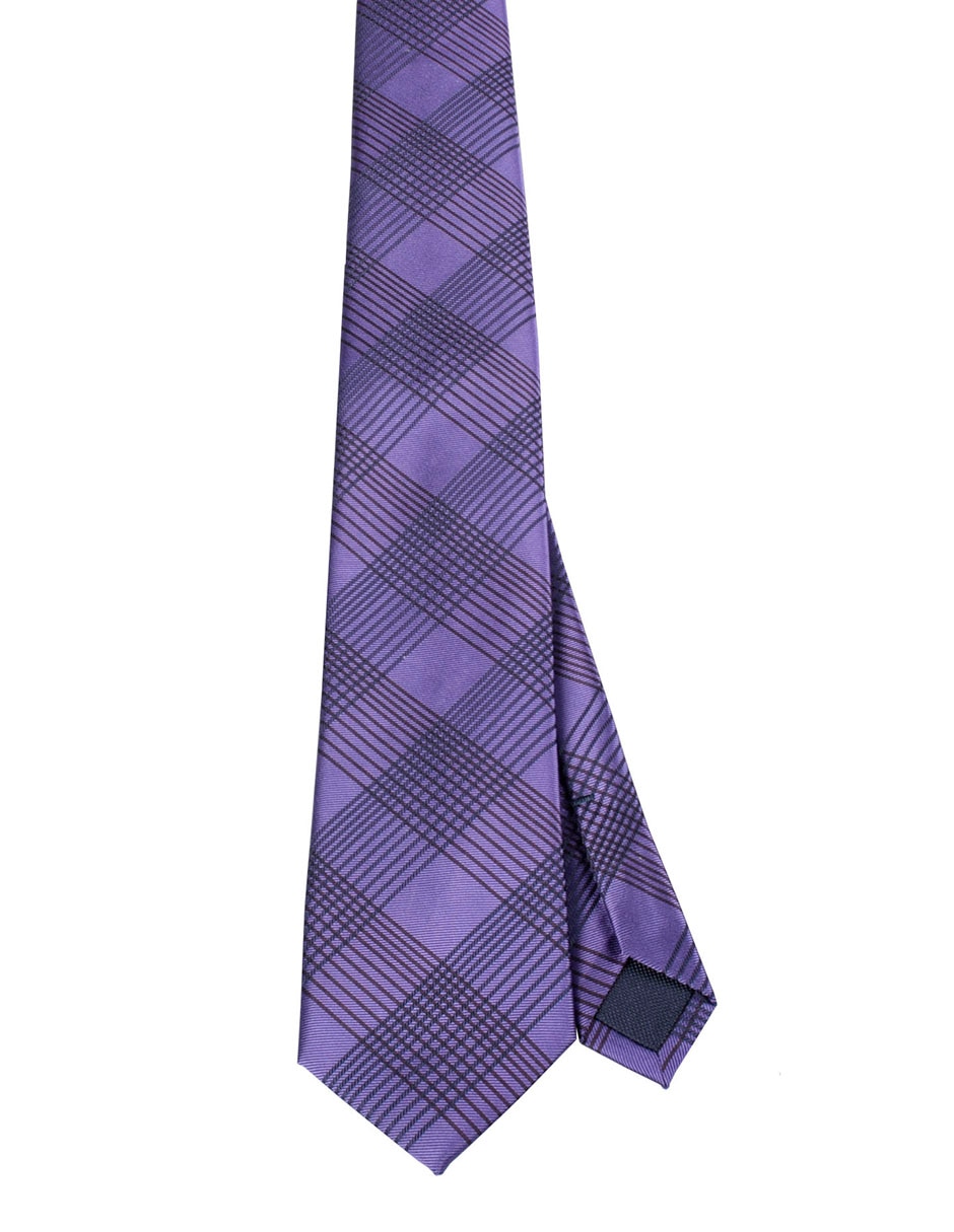 Corbata regular estampado a cuadros para hombre
