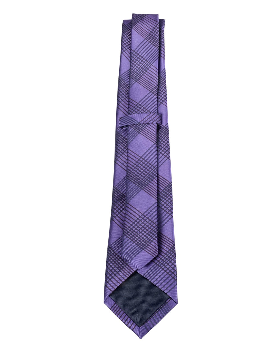 Corbata regular estampado a cuadros para hombre 2