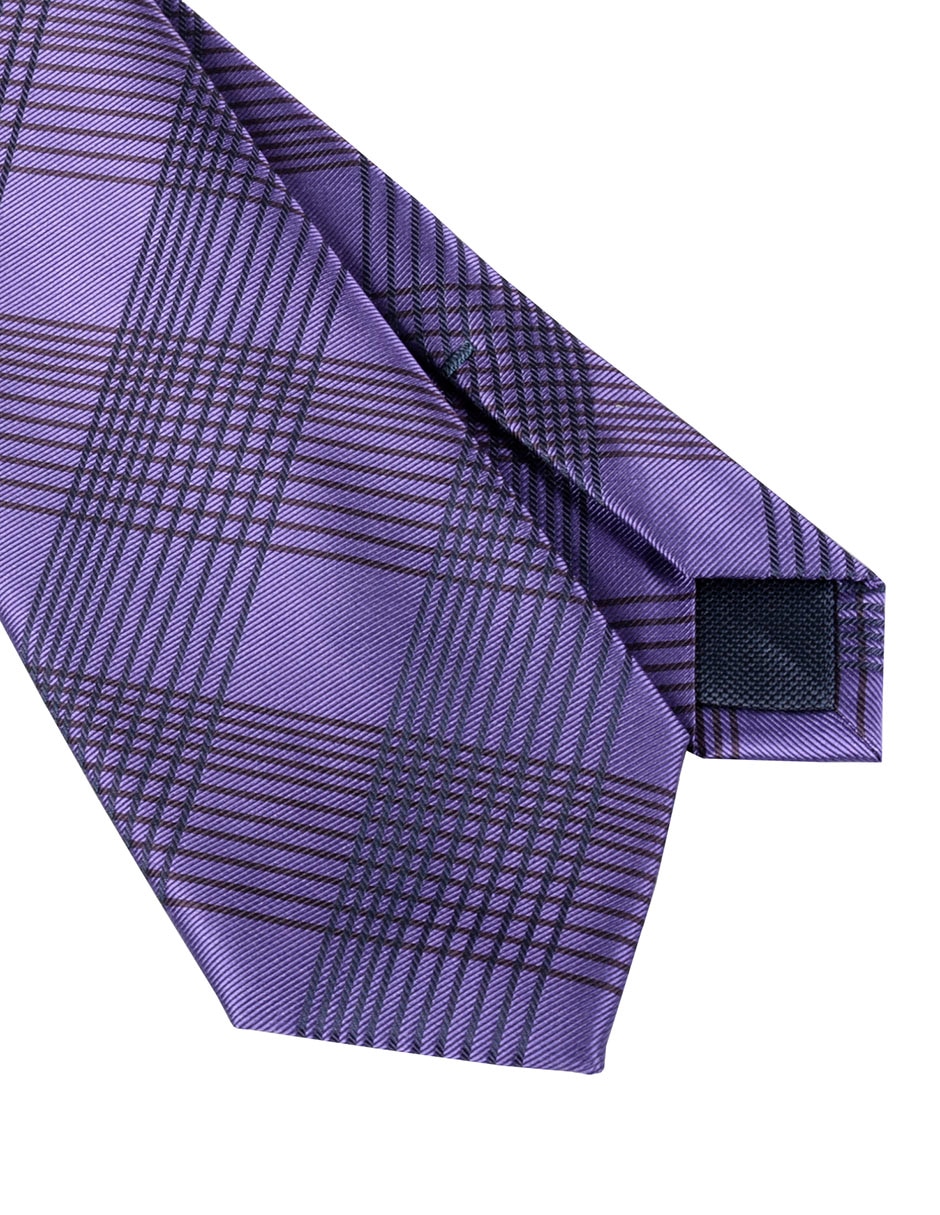 Corbata regular estampado a cuadros para hombre 3