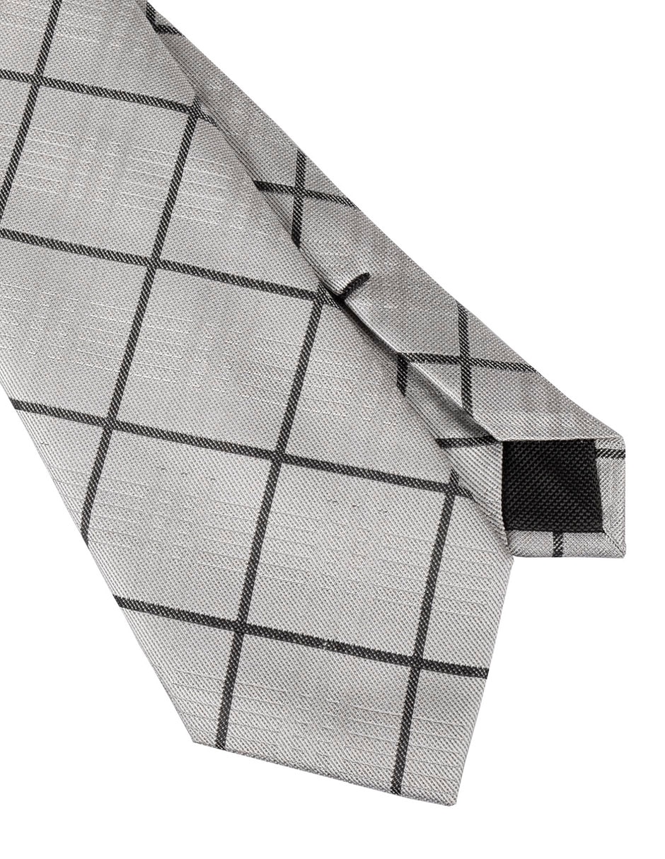 Corbata regular estampado a cuadros para hombre 3