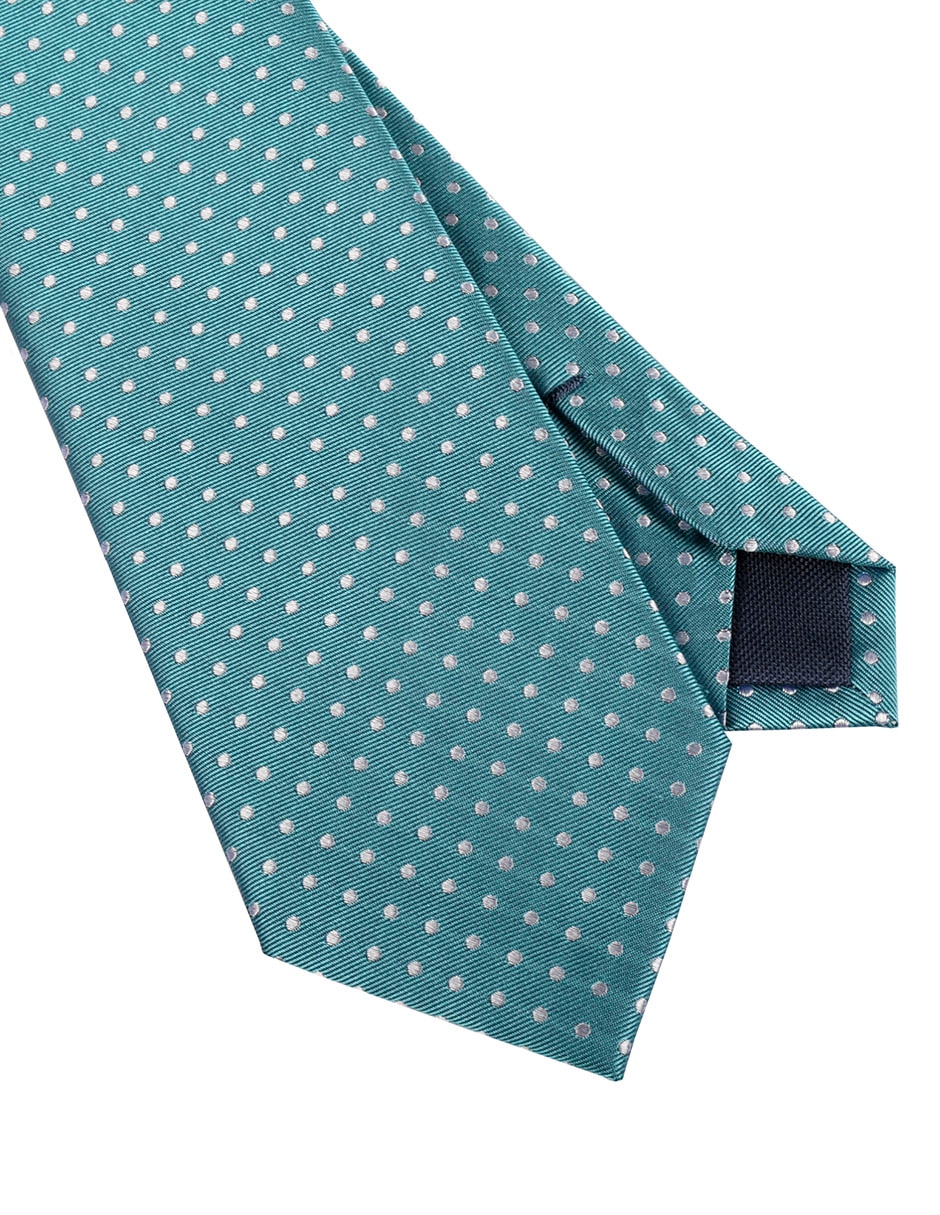 Corbata regular estampado lunares para hombre 3