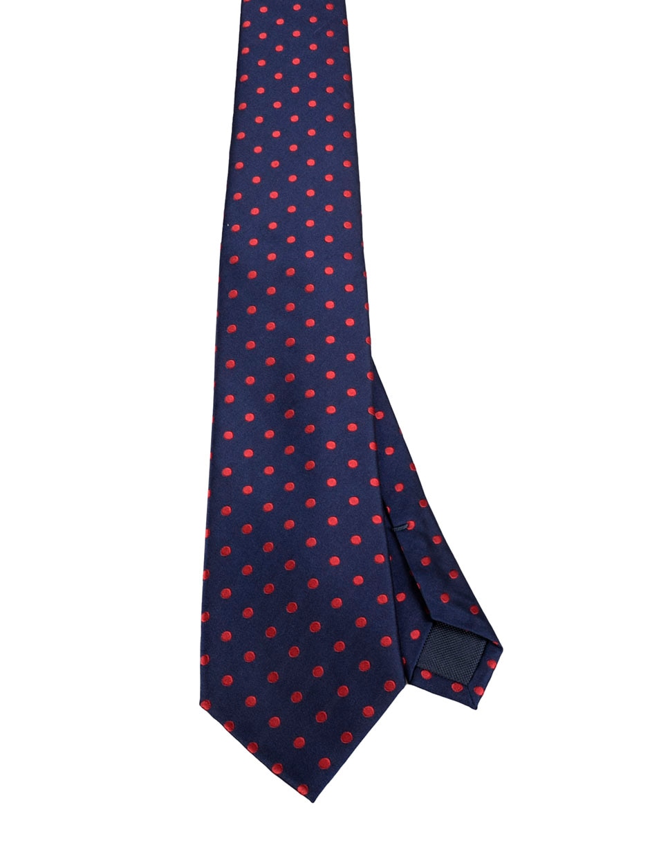Corbata regular estampado lunares para hombre