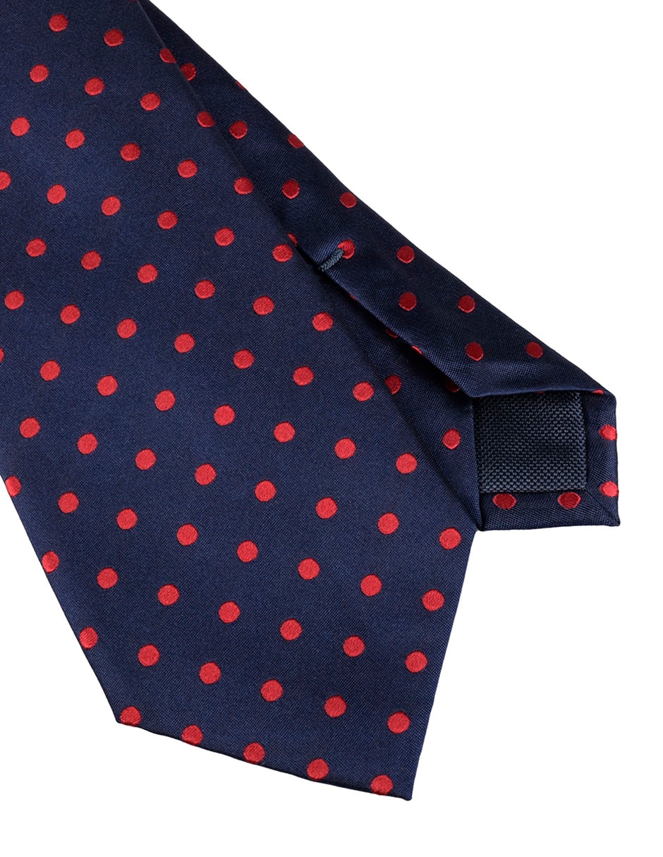 Corbata regular estampado lunares para hombre 3