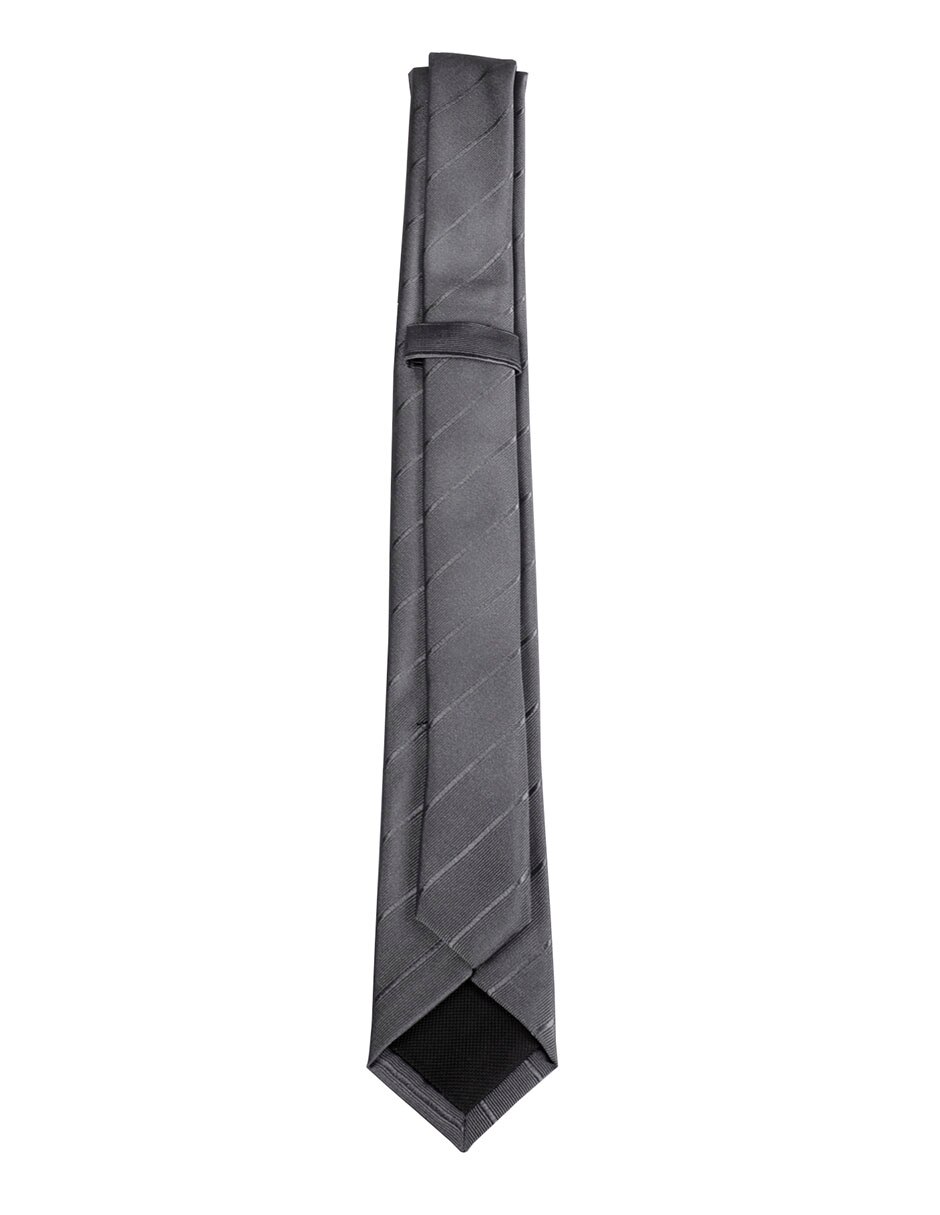 Corbata Slim (4-6 cm) de Seda y poliéster estampado A rayas para 2