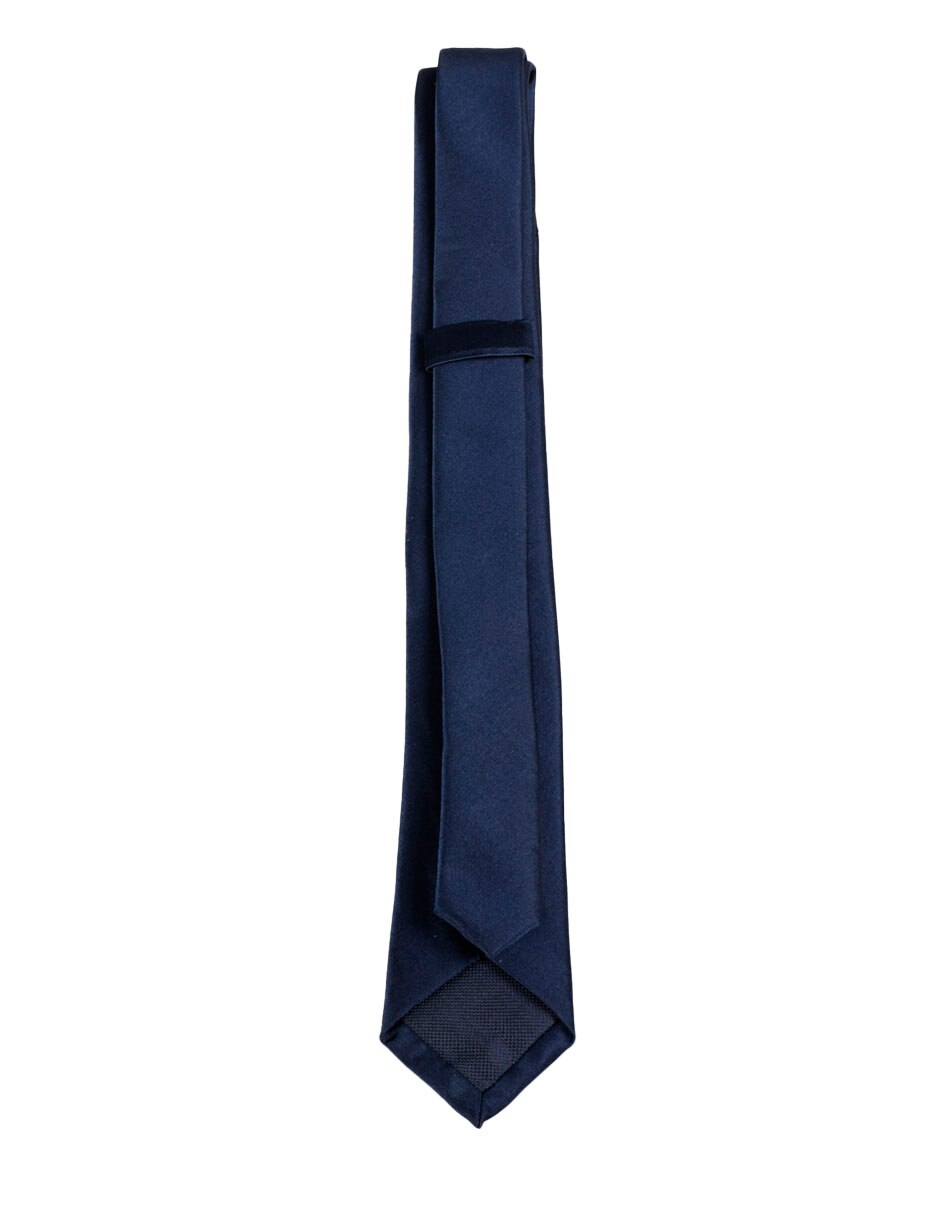 Corbata Slim (4-6 cm) de Seda y poliéster estampado Liso para 2