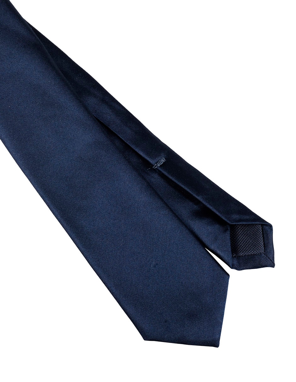 Corbata Slim (4-6 cm) de Seda y poliéster estampado Liso para 3