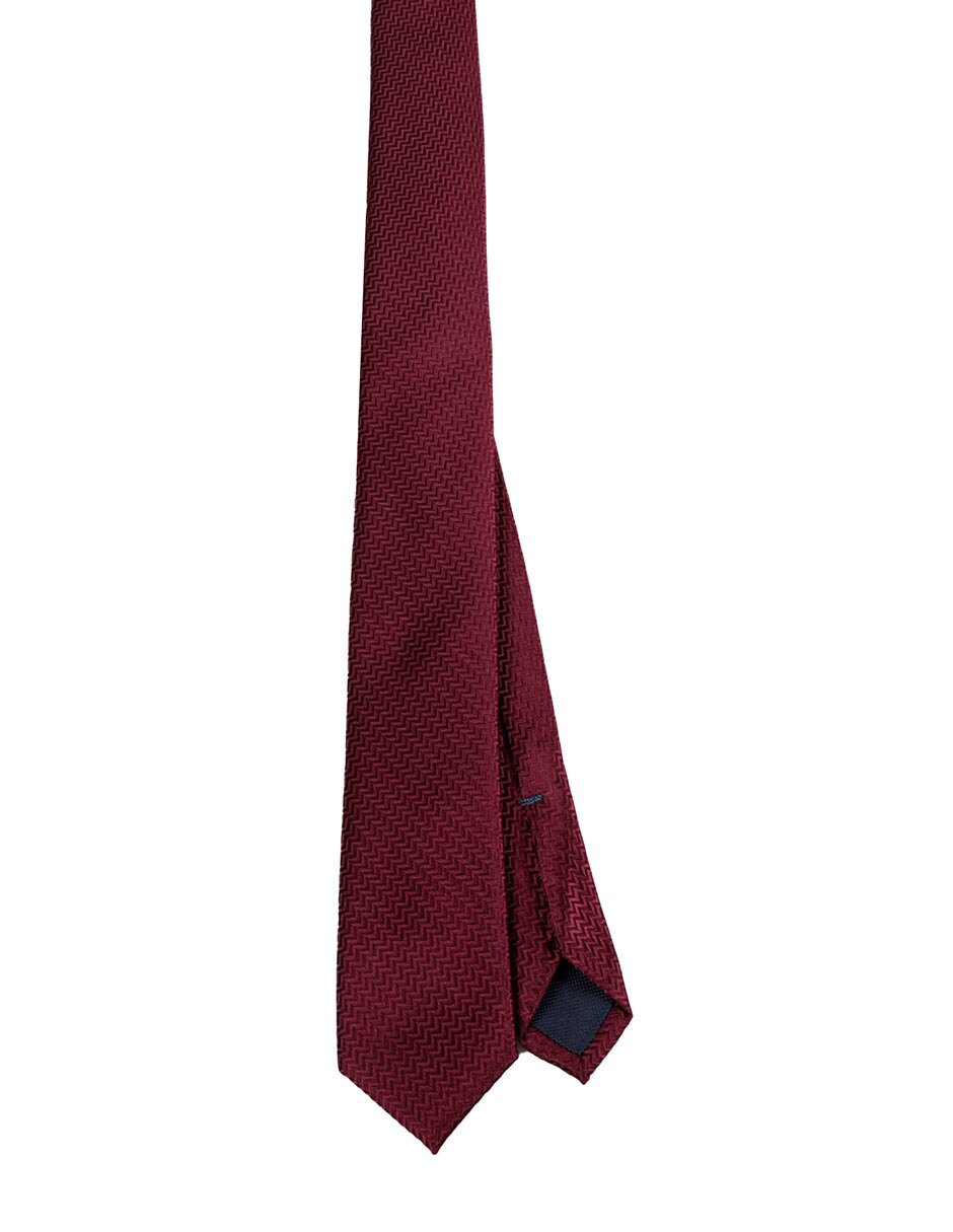 Corbata Slim (4-6 cm) de Seda y poliéster estampado Geométrico para