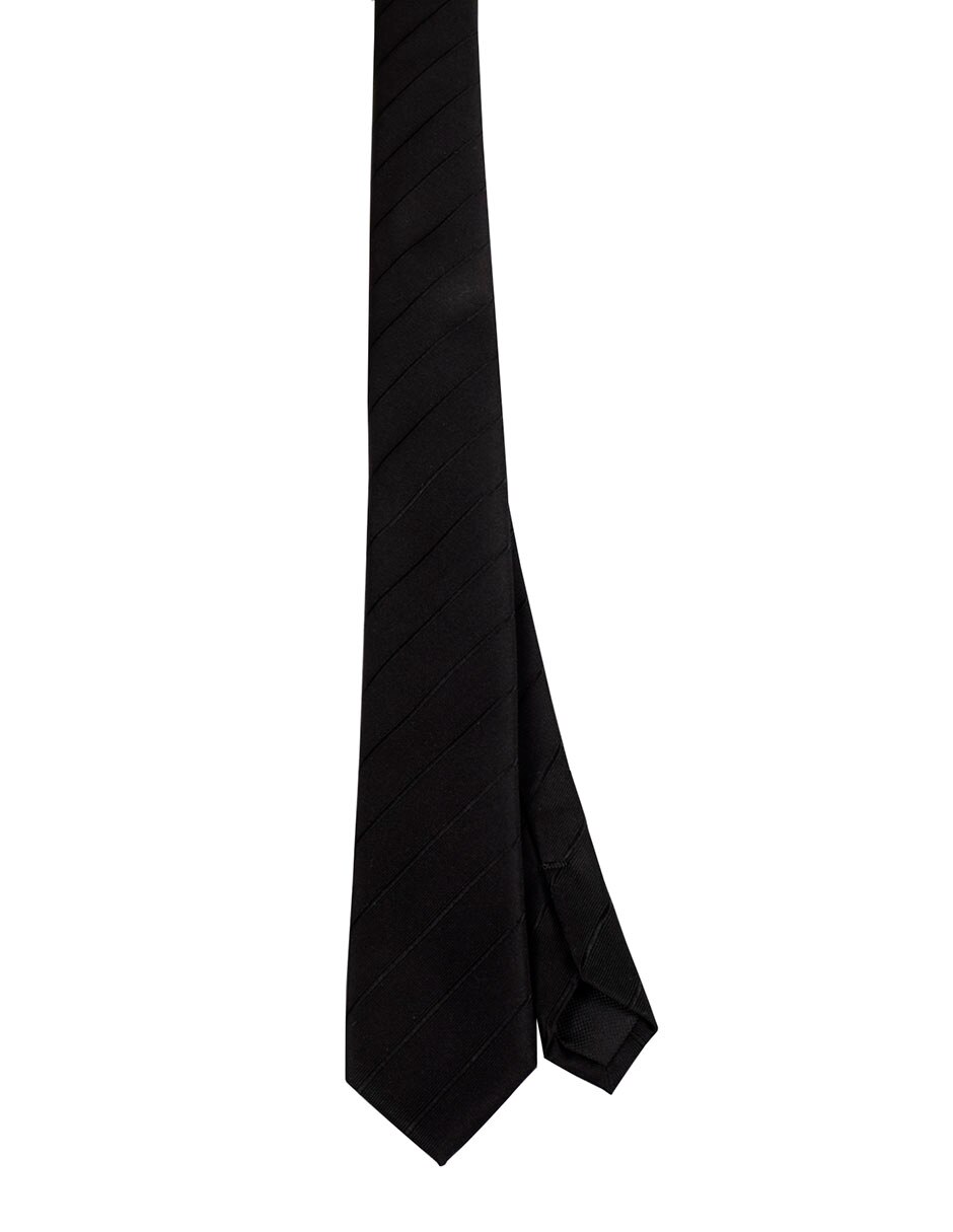 Corbata Slim (4-6 cm) de Seda y poliéster estampado A rayas para