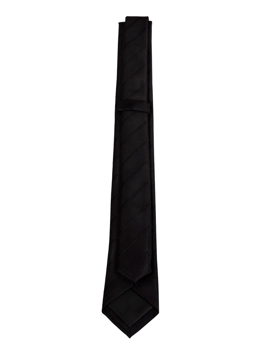 Corbata Slim (4-6 cm) de Seda y poliéster estampado A rayas para 2