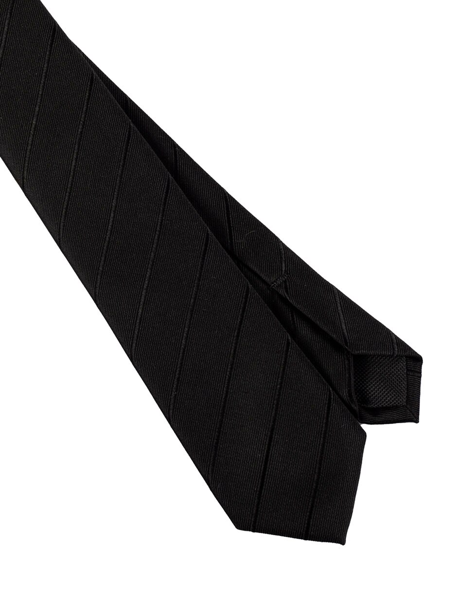 Corbata Slim (4-6 cm) de Seda y poliéster estampado A rayas para 3