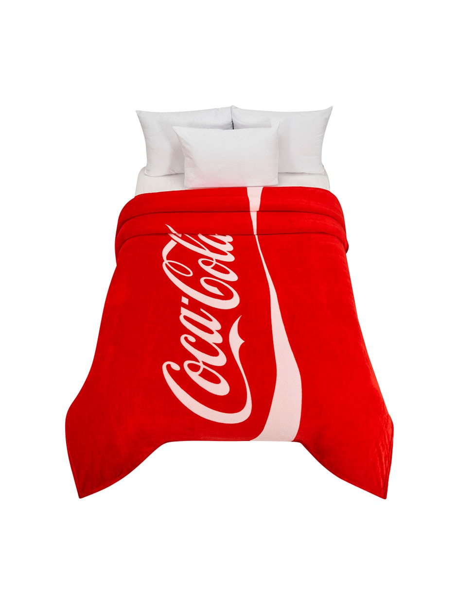 Cobertor coca-cola serenity red estampado logo