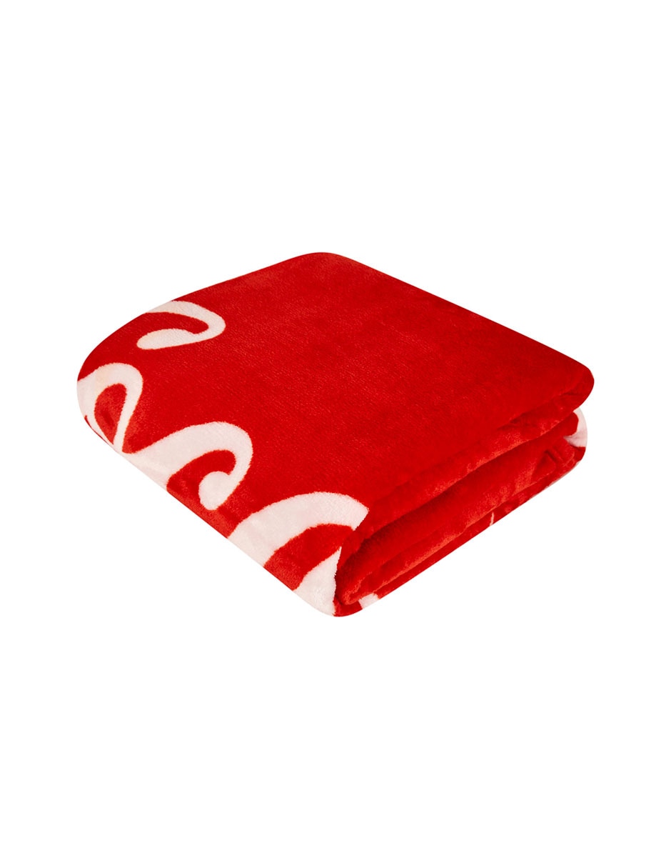 Cobertor coca-cola serenity red estampado logo