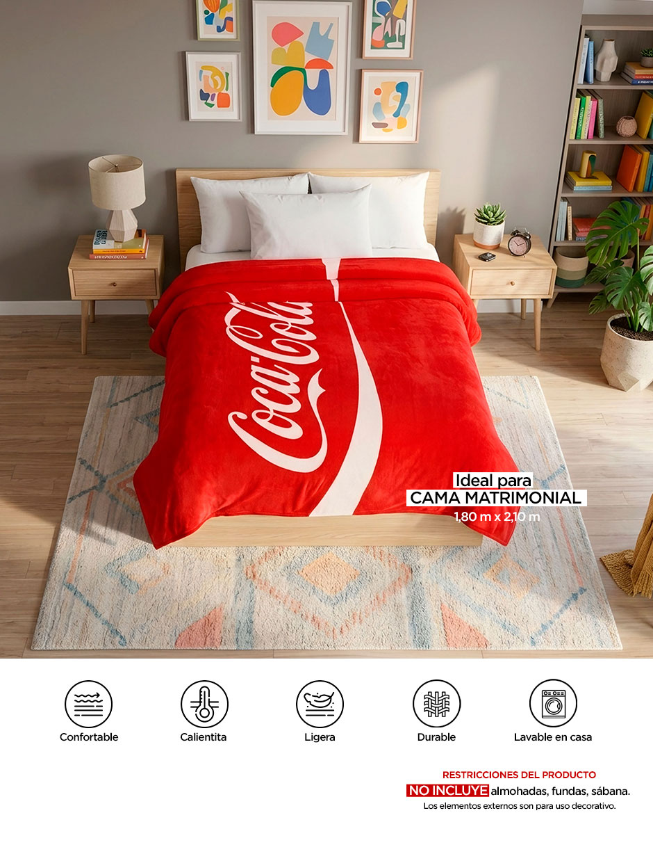 Cobertor Coca-Cola Serenity Red 11